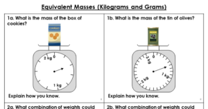Equivalent Masses (Kilograms and Grams) - Reasoning and Problem Solving
