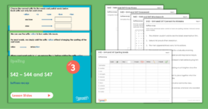 Year 3 Spelling Resources - S42 - S44 and S47 - Suffixes recap
