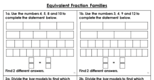 Equivalent Fraction Families - Reasoning and Problem Solving