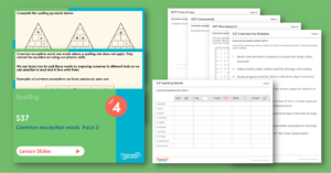 Year 4 Spelling Resources - S37 – Common Exception Words Pack 2
