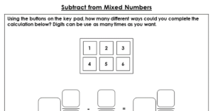 Subtract from Mixed Numbers - Discussion Problem
