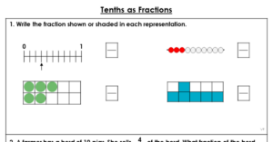 Tenths as Fractions - Extension