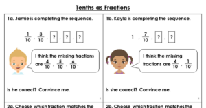 Tenths as Fractions - Reasoning and Problem Solving