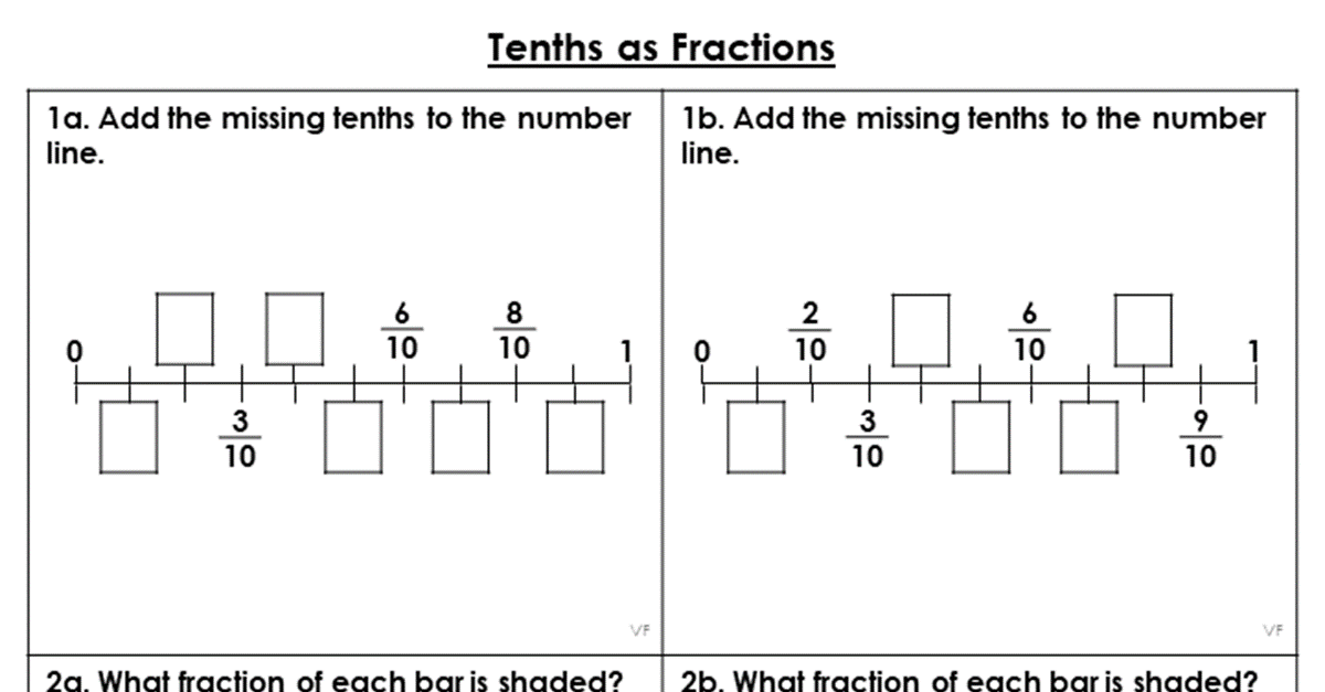 Tenths as Fractions - Varied Fluency