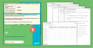 Year 5 Spelling Resources - S37 – Common exception words Pack 3