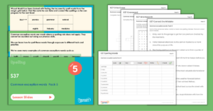 Year 5 Spelling Resources - S37 – Common Exception Words (Year 3/4) Pack 5
