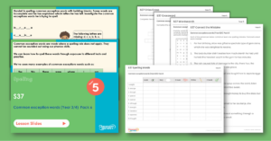 Year 5 Spelling Resources - S37 – Common Exception Words (Year 3/4) Pack 6