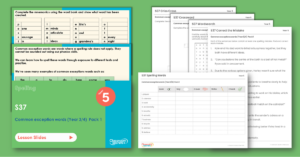 Year 5 Spelling Resources - S37 – Common Exception Words (Year 3/4) Pack 1
