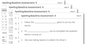 Year 5 Spelling Baseline Assessment 6