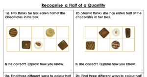 Recognise a Half of a Quantity - Reasoning and Problem Solving