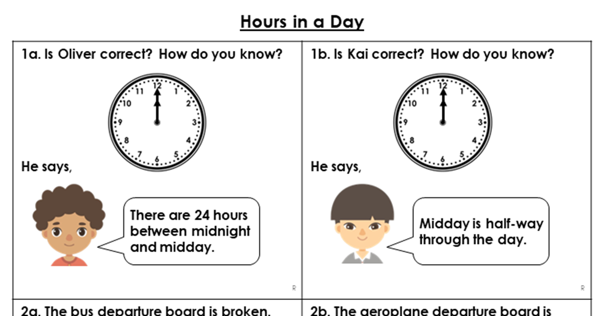 Hours in a Day - Reasoning and Problem Solving