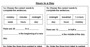 Hours in a Day - Varied Fluency