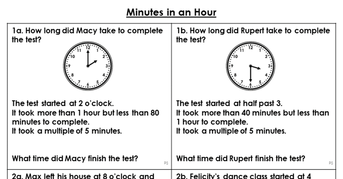 hours minutes and seconds reasoning and problem solving