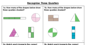 Recognise Three Quarters - Varied Fluency