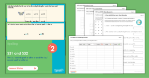 Year 2 Spelling Resources - S31 and S32 – The /ɜ:/ sound spelt or after w and the /ɔ:/ sound spelt ar after w