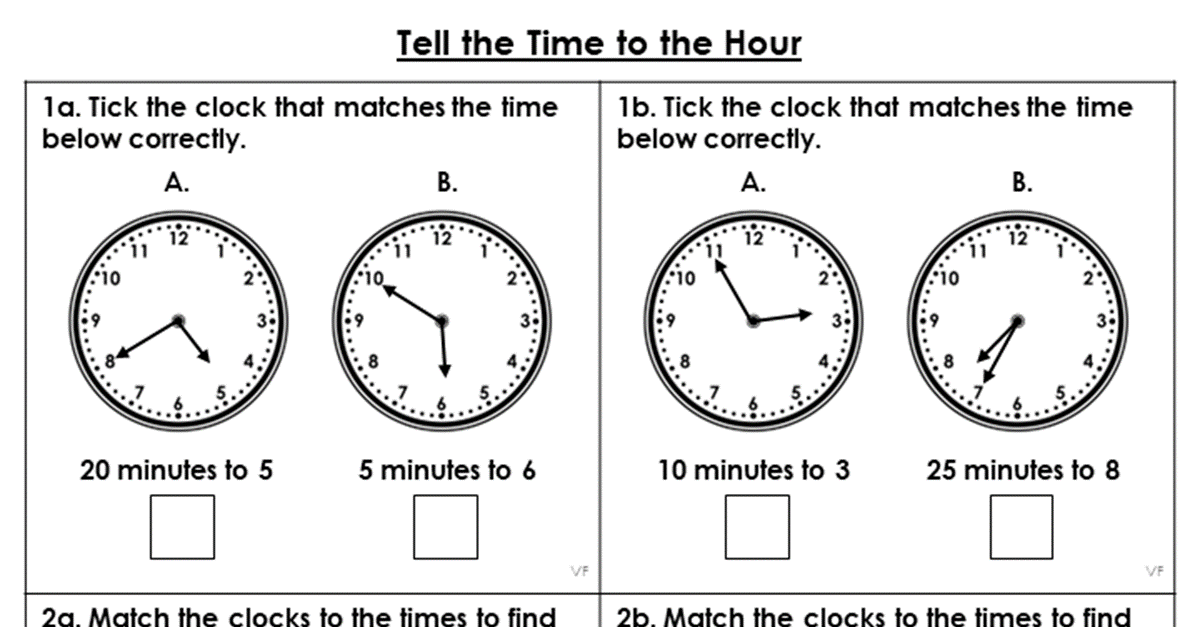 Tell the Time Past the Hour - Varied Fluency