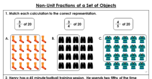 Non-Unit Fractions of a Set of Objects - Extension