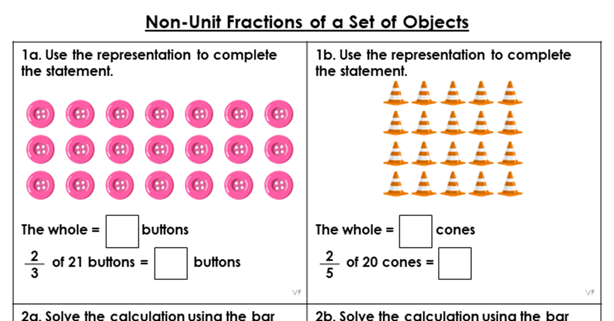 Non-Unit Fractions of a Set of Objects - Varied Fluency