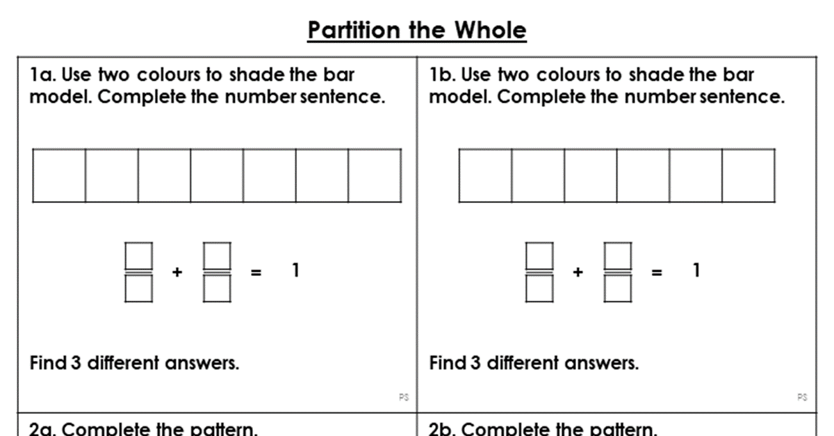Partition the Whole - Reasoning and Problem Solving