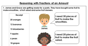 Reasoning with Fractions of an Amount - Discussion Problems