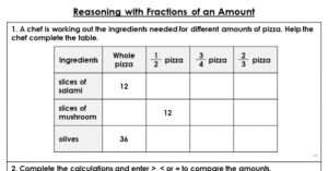 Reasoning with Fractions of an Amount - Extension