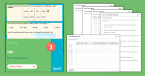 Year 3 Spelling Resources - S40 – The /^/ sound spelt ou