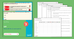 Year 3 Spelling Resources - S49 – Words with the /ʃ/ sound spelt ch