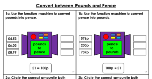 Convert Between Pounds and Pence- Varied Fluency
