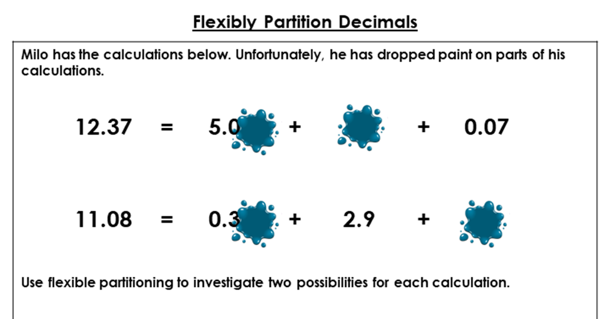Flexibly Partition Decimals - Discussion Problem