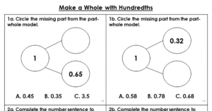 Make a Whole with Hundredths - Varied Fluency