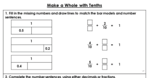 Make a Whole with Tenths - Extension