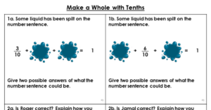Make a Whole with Tenths - Reasoning and Problem Solving