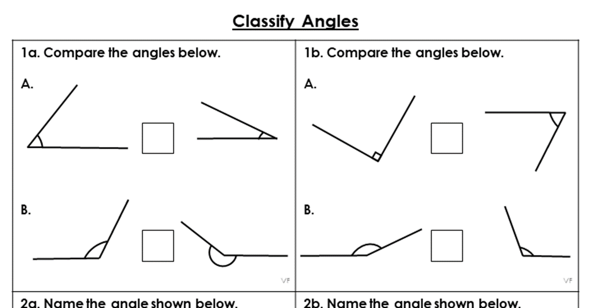 Classify Angles - Varied Fluency