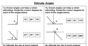 Estimate Angles - Varied Fluency