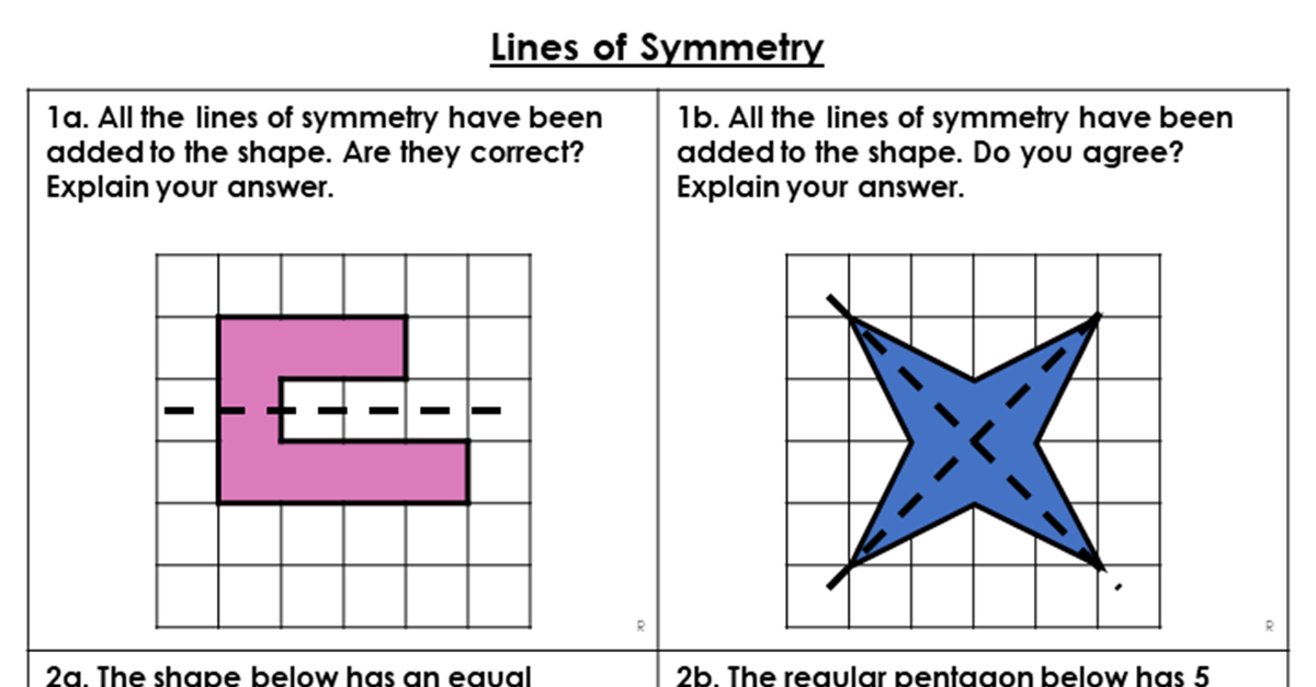Lines of Symmetry - Reasoning and Problem Solving