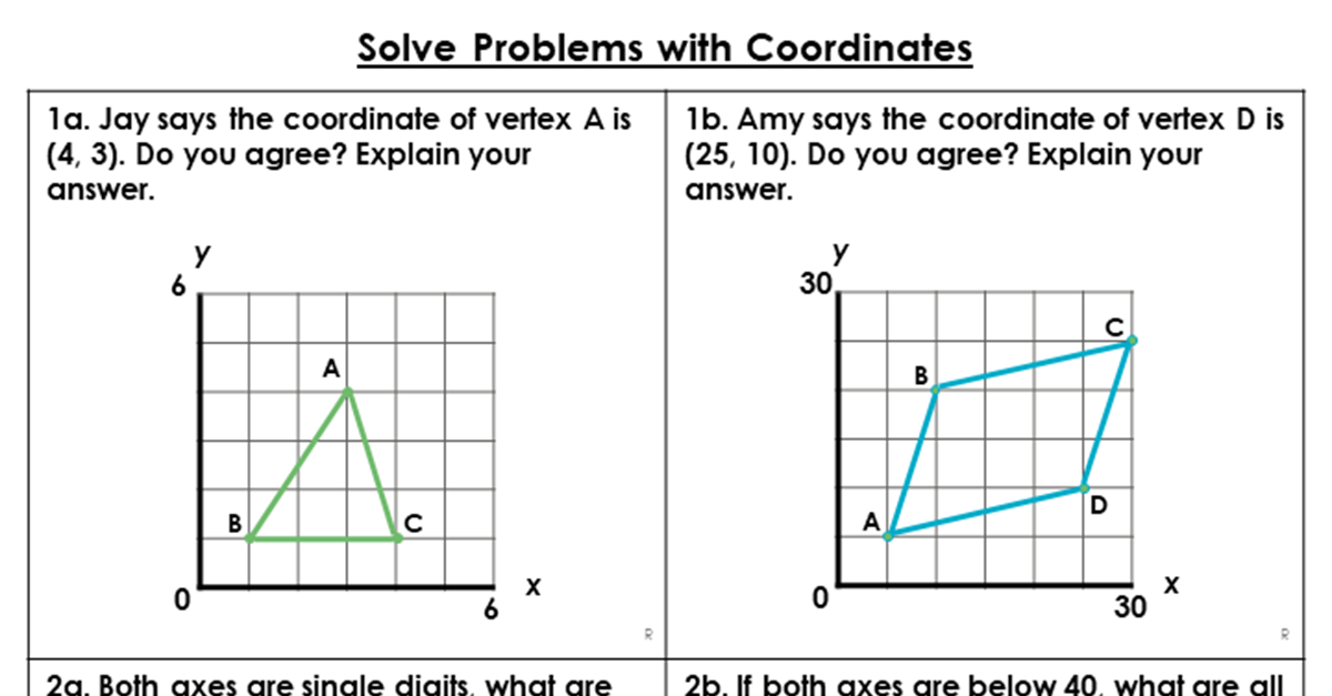 problem solving with coordinates reasoning