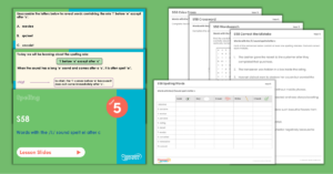 Year 5 Spelling Resources - S58 – Words with the /i:/ sound spelt ei after c