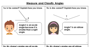 Measure and Classify Angles - Reasoning and Problem Solving
