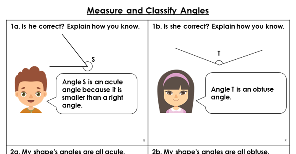 Measure and Classify Angles - Reasoning and Problem Solving