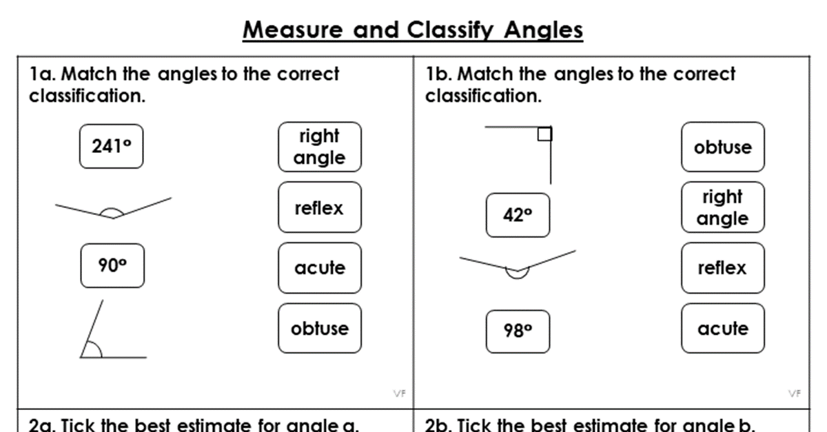 Measure and Classify Angles - Varied Fluency