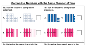 Compare Numbers with the Same Number of Tens - Varied Fluency