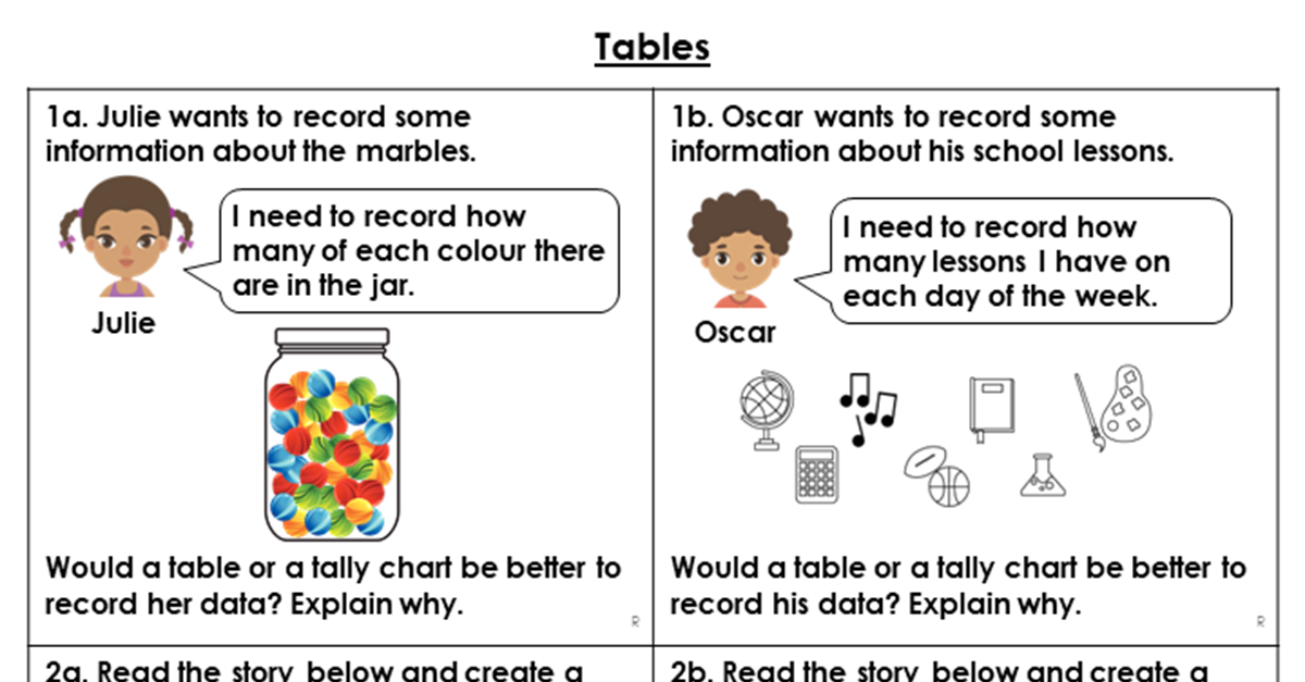 Tables - Reasoning and Problem Solving