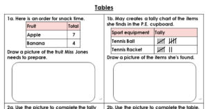 Tables - Varied Fluency