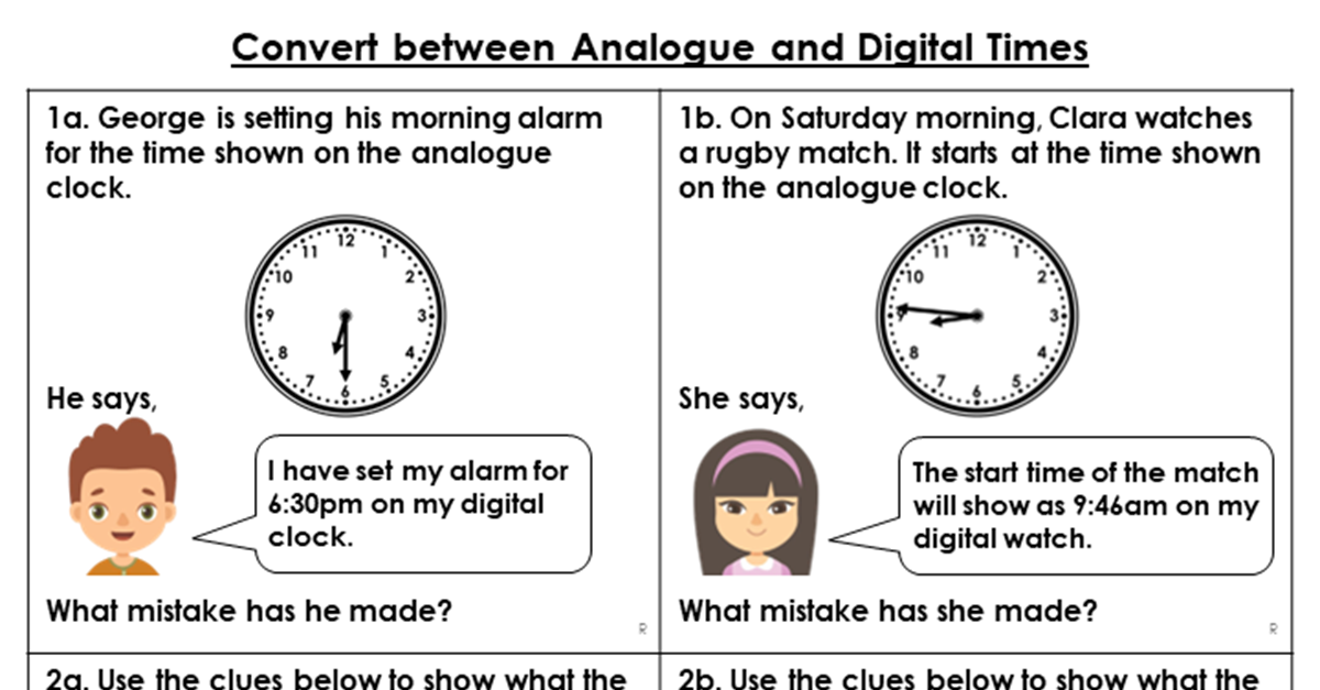 analogue time problem solving