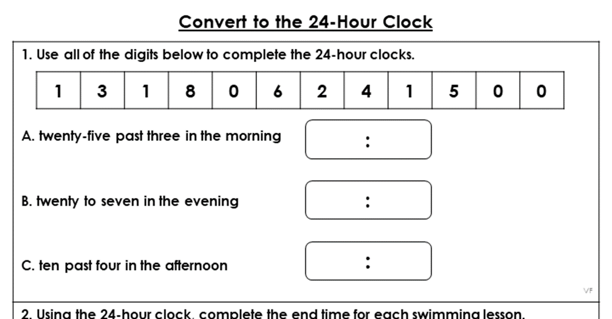 Convert to the 24-Hour Clock - Extension