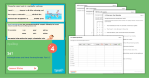 Year 4 Spelling Resources - S61 – Homophones and near homophones Pack 3