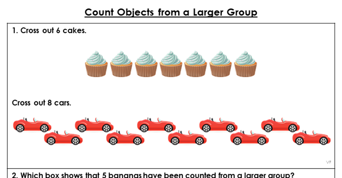 Count Objects from a Larger Group