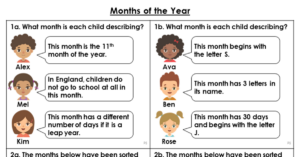 Months of the Year - Reasoning and Problem Solving