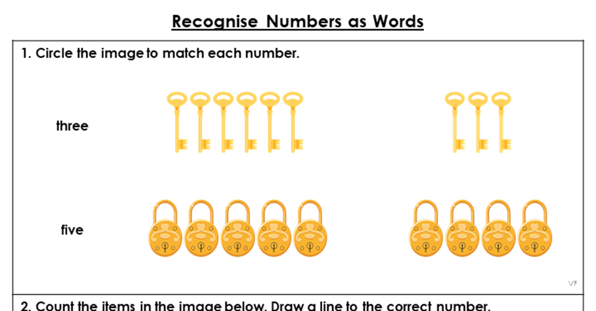 Recognise Numbers as Words