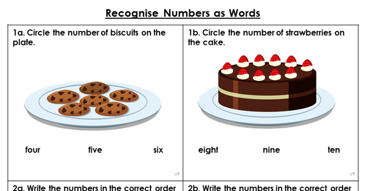 Recognise Numbers as Words - Varied Fluency